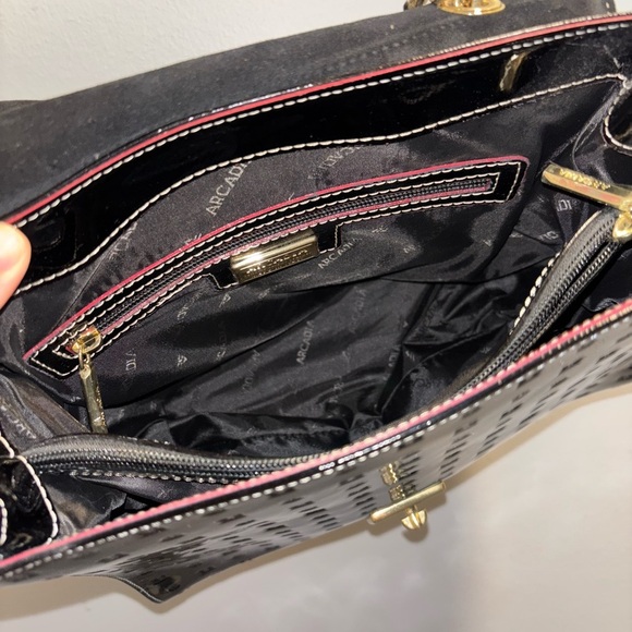 Arcadia Zola Embossed Black
Italian Leather Satchel
Crossbody NWOT - Picture 11 of 12